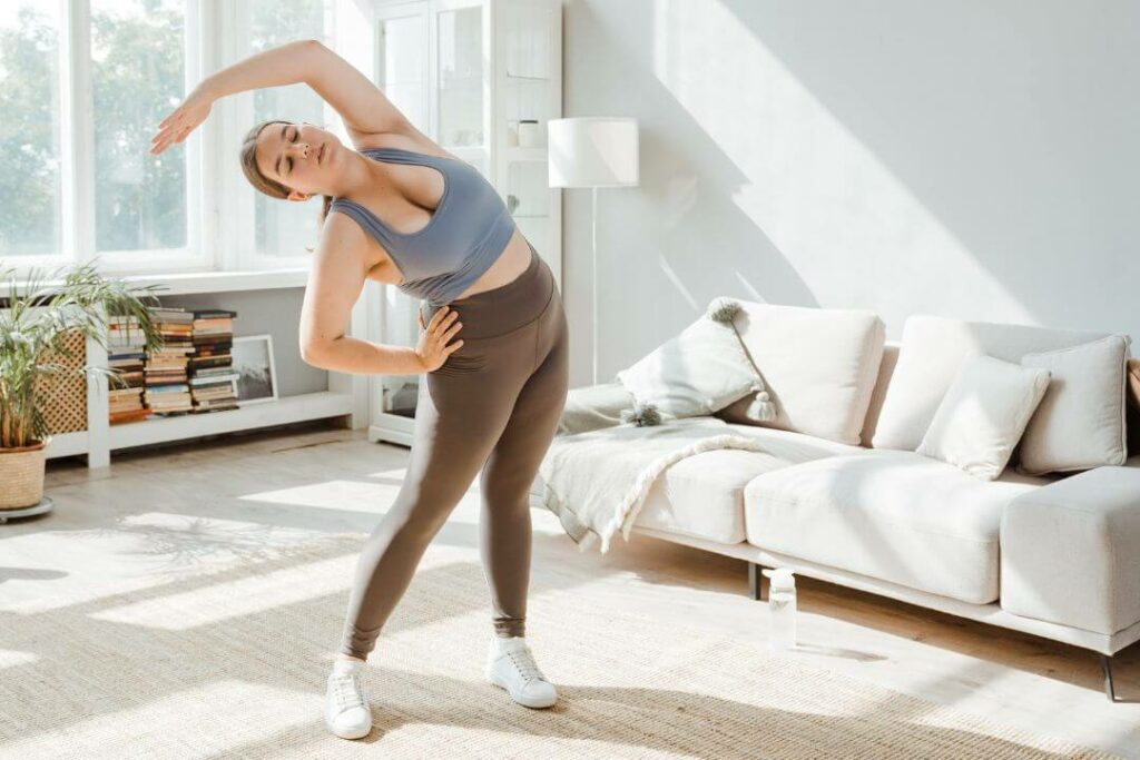 Woman exercising while on semaglutide.