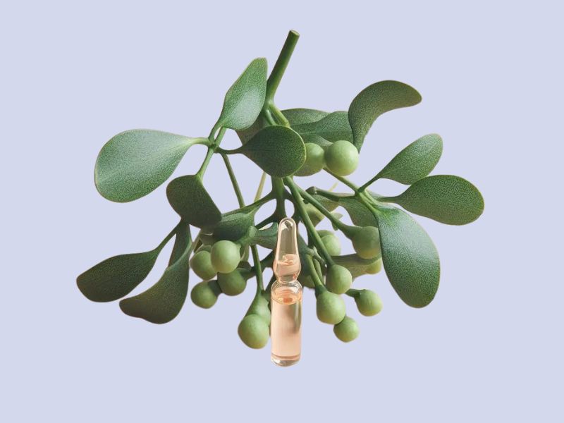 A vial of Mistletoe Therapy