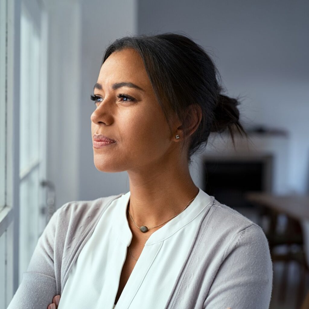 Woman with mental health issues from alcohol.